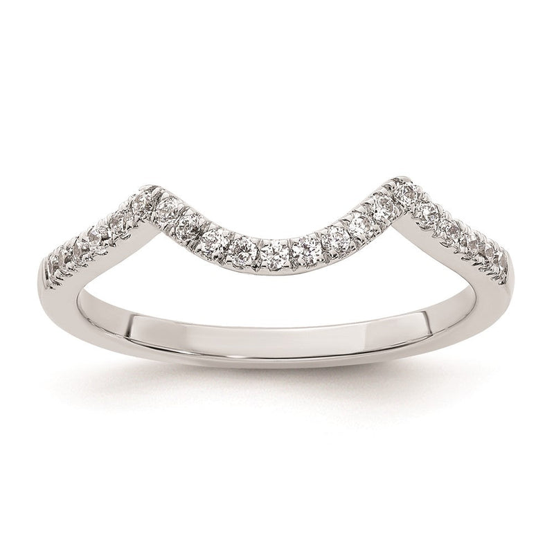 14K Weißgold Ehering mit natürlichen Diamanten