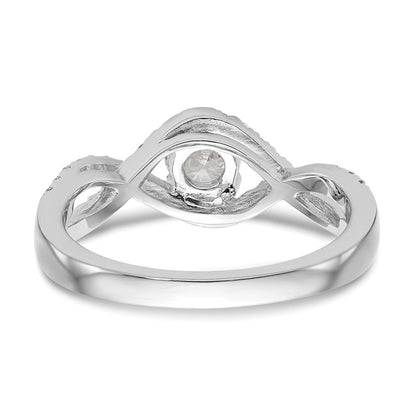 14K Weißgold Verlobungsring mit Labor-gewachsenem Diamant im Rundschliff, VS/SI FGH