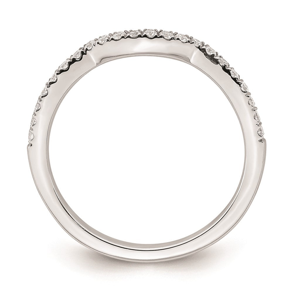 14K Weißgold Ehering mit natürlichen Diamanten