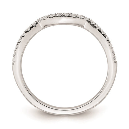 14K Weißgold Ehering mit natürlichen Diamanten