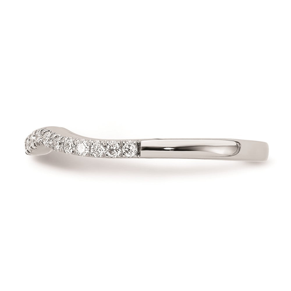 14K Weißgold Ehering mit natürlichen Diamanten