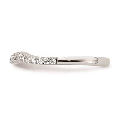 14K Weißgold Ehering mit natürlichen Diamanten
