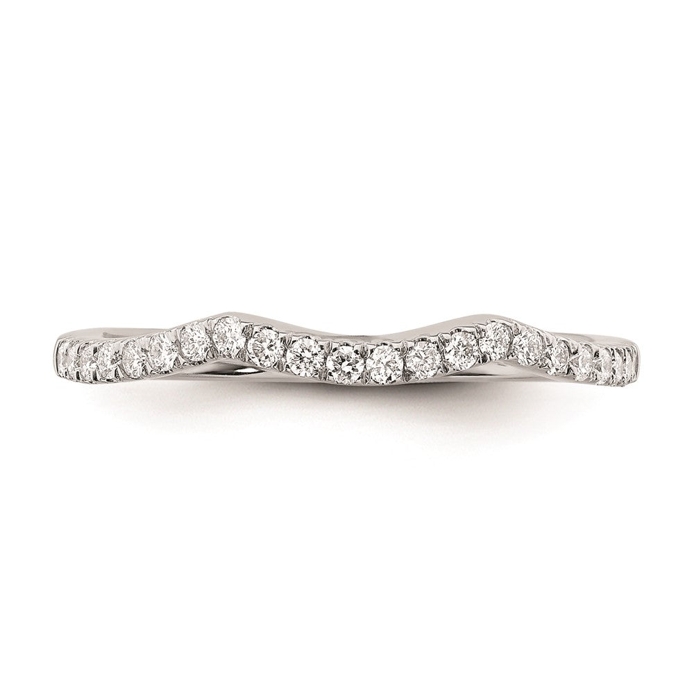 14K Weißgold Ehering mit natürlichen Diamanten