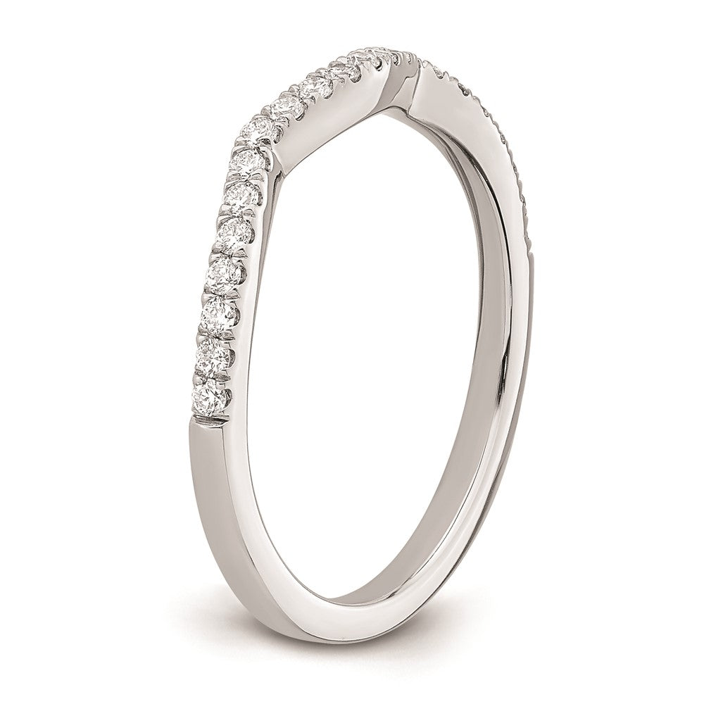 14K Weißgold Ehering mit natürlichen Diamanten