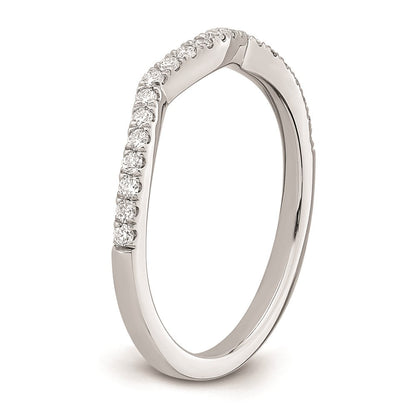 14K Weißgold Ehering mit natürlichen Diamanten