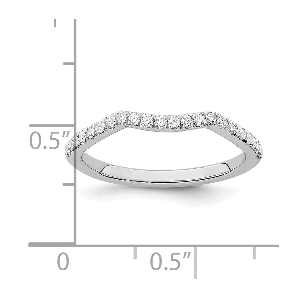 14K Weißgold Ehering mit natürlichen Diamanten