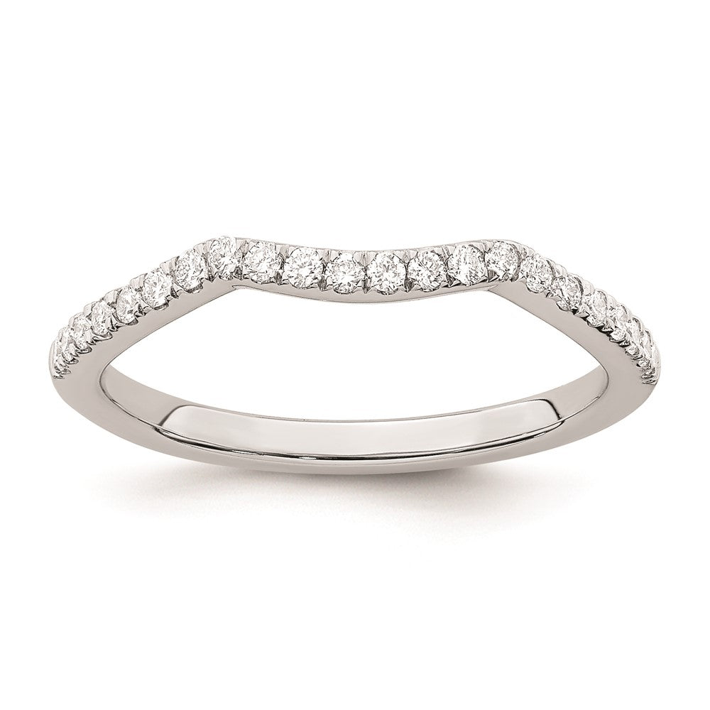 14K Weißgold Ehering mit natürlichen Diamanten