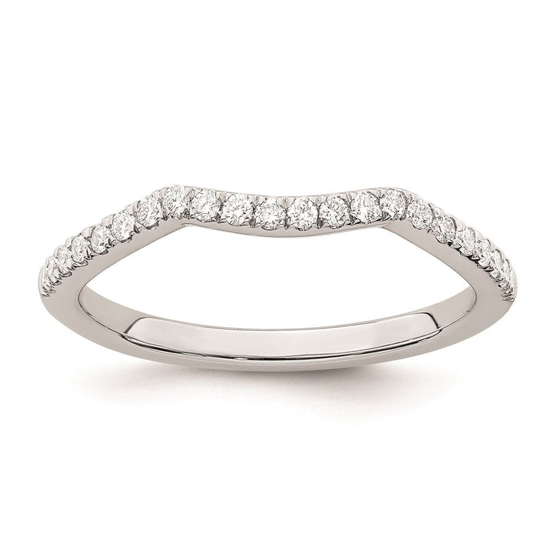 14K Weißgold Ehering mit natürlichen Diamanten