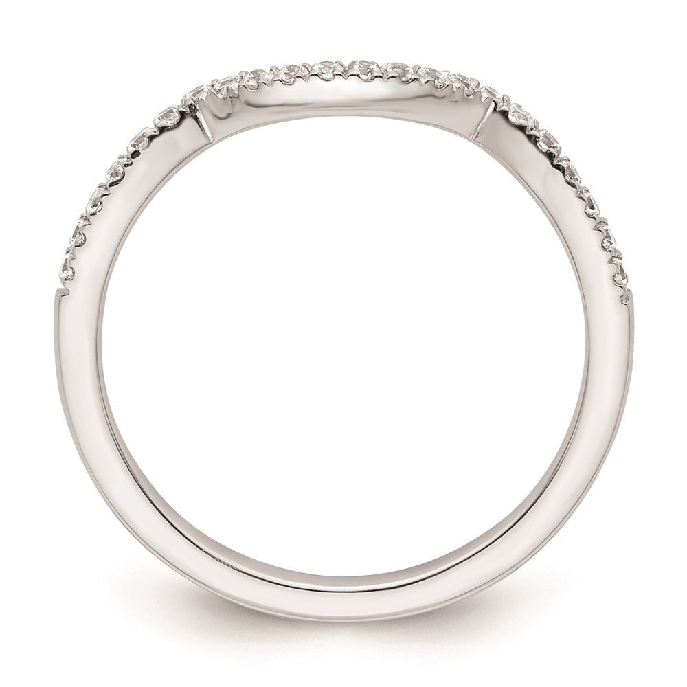 14K Weißgold Ehering mit natürlichen Diamanten