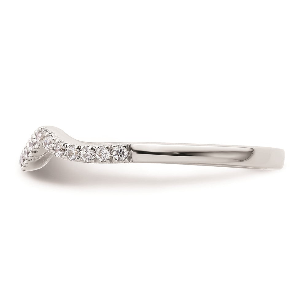14K Weißgold Ehering mit natürlichen Diamanten