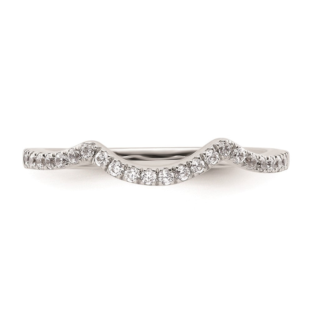 14K Weißgold Ehering mit natürlichen Diamanten