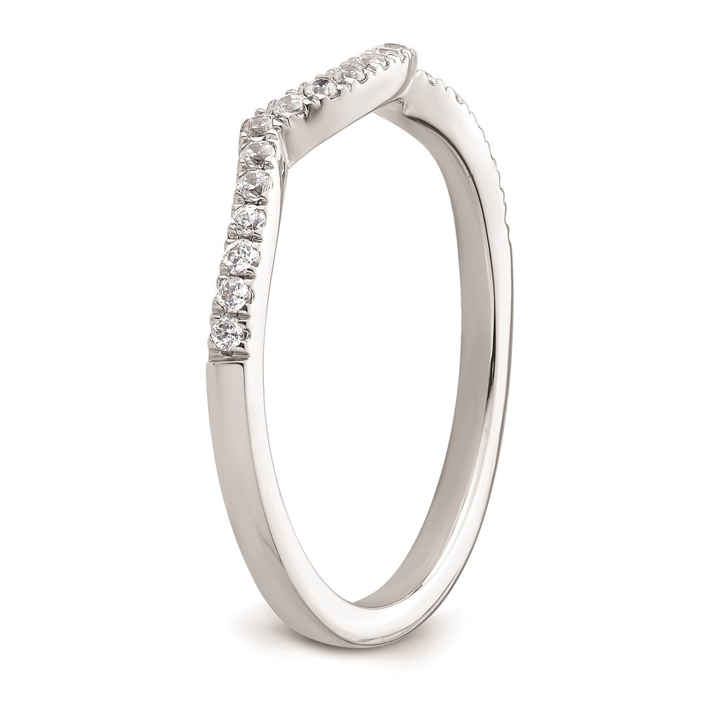 14K Weißgold Ehering mit natürlichen Diamanten