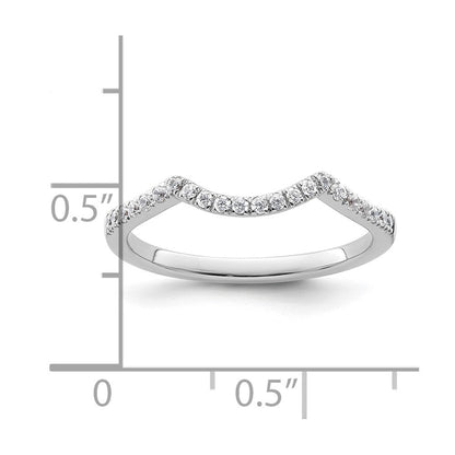14K Weißgold Ehering mit natürlichen Diamanten