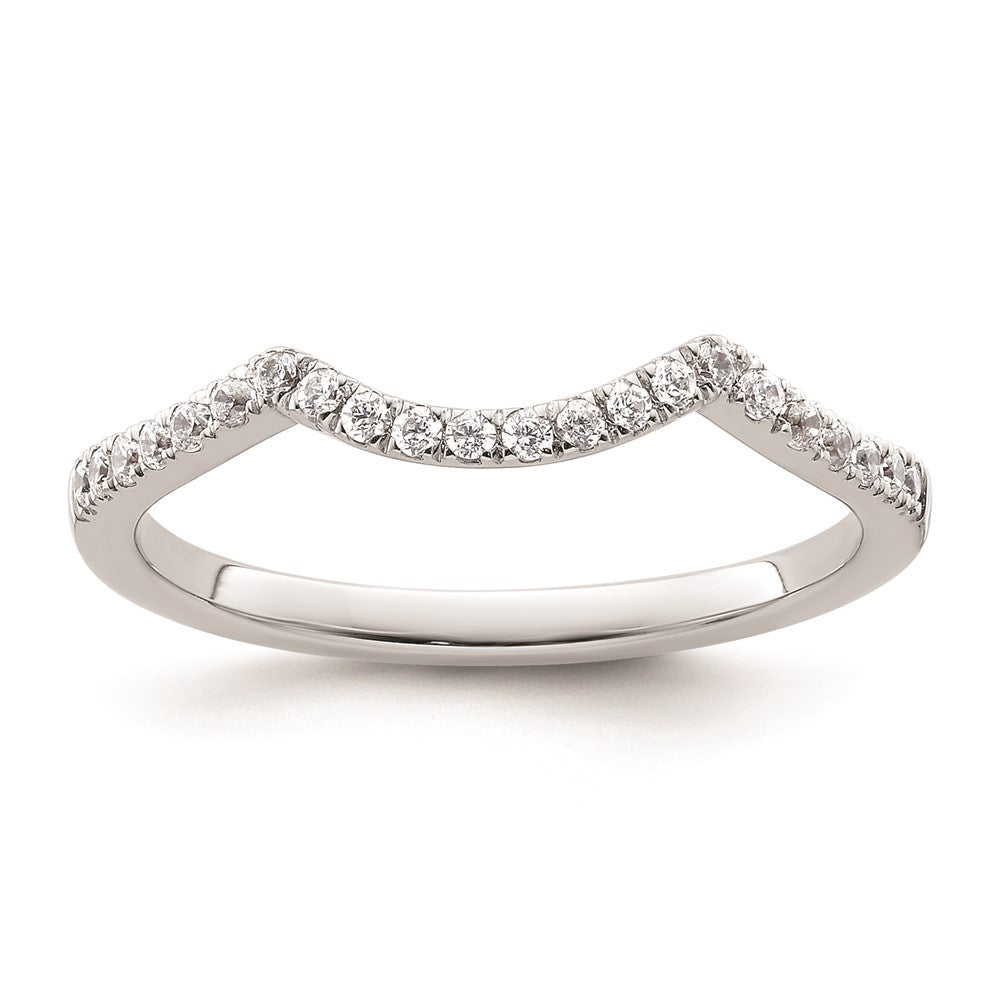 14K Weißgold Ehering mit natürlichen Diamanten