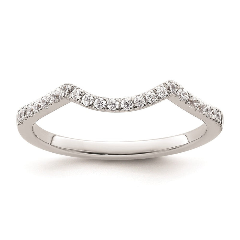 14K Weißgold Ehering mit natürlichen Diamanten