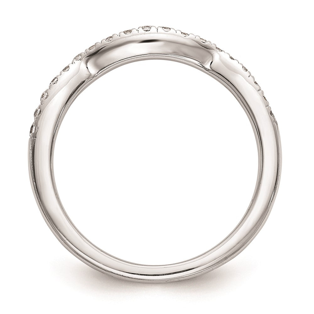 14K Weißgold Ehering mit natürlichen Diamanten