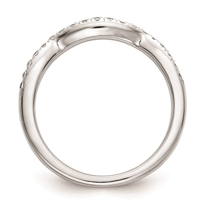 14K Weißgold Ehering mit natürlichen Diamanten