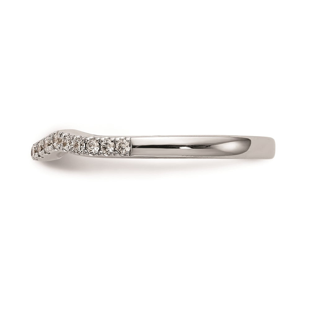 14K Weißgold Ehering mit natürlichen Diamanten