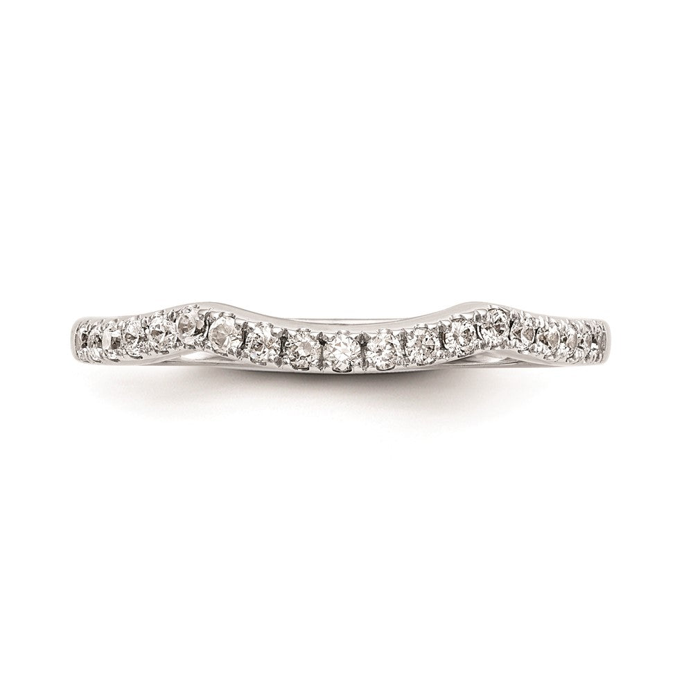 14K Weißgold Ehering mit natürlichen Diamanten