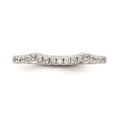 14K Weißgold Ehering mit natürlichen Diamanten