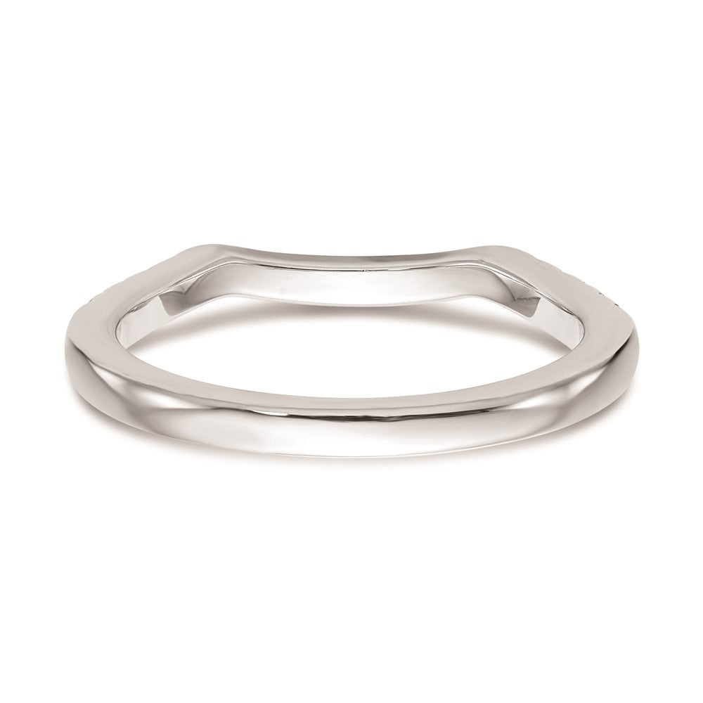 14K Weißgold Ehering mit natürlichen Diamanten