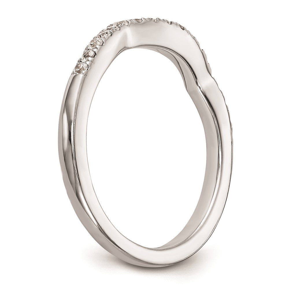 14K Weißgold Ehering mit natürlichen Diamanten
