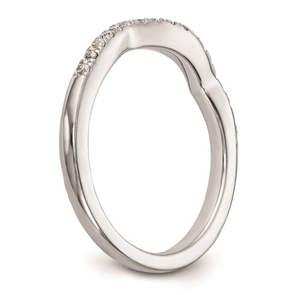 14K Weißgold Ehering mit natürlichen Diamanten