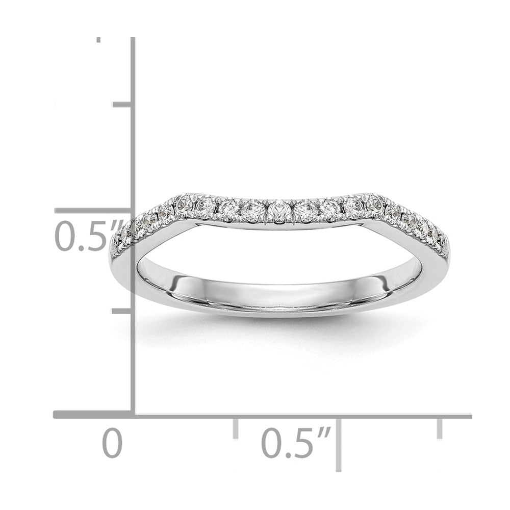 14K Weißgold Ehering mit natürlichen Diamanten