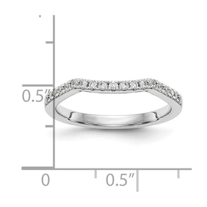14K Weißgold Ehering mit natürlichen Diamanten