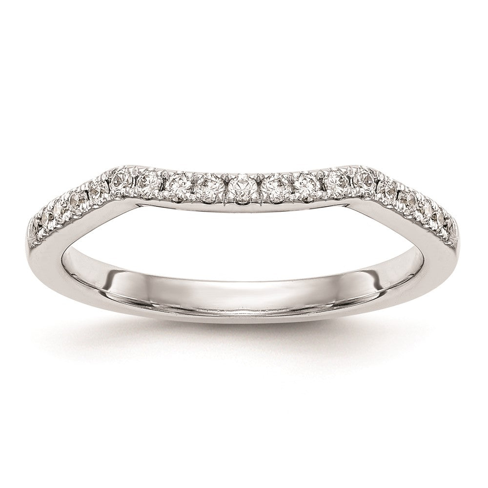 14K Weißgold Ehering mit natürlichen Diamanten