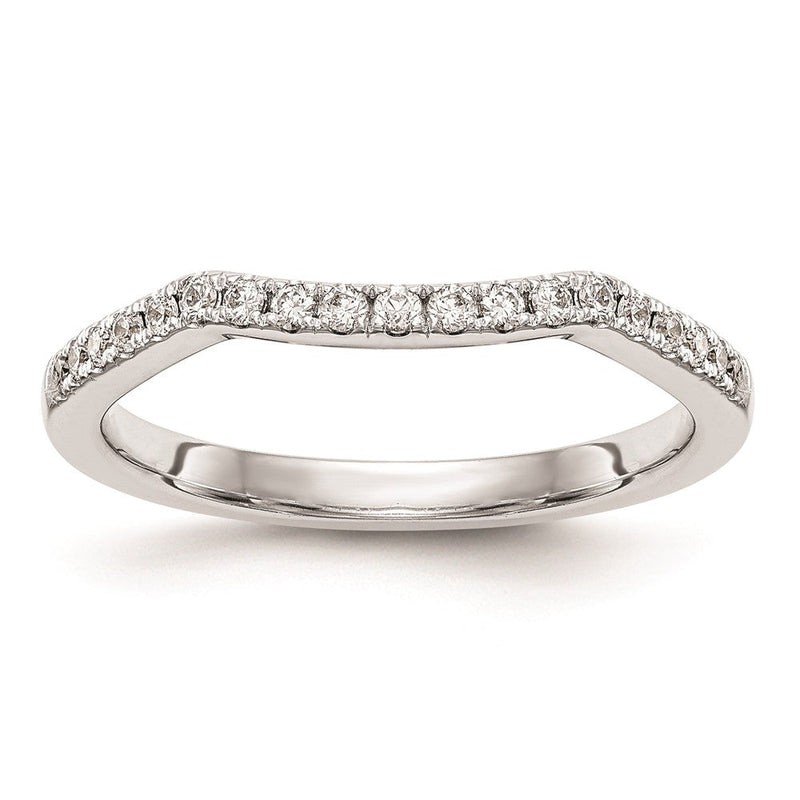 14K Weißgold Ehering mit natürlichen Diamanten