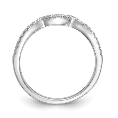 14K Weißgold Ehering mit natürlichen Diamanten