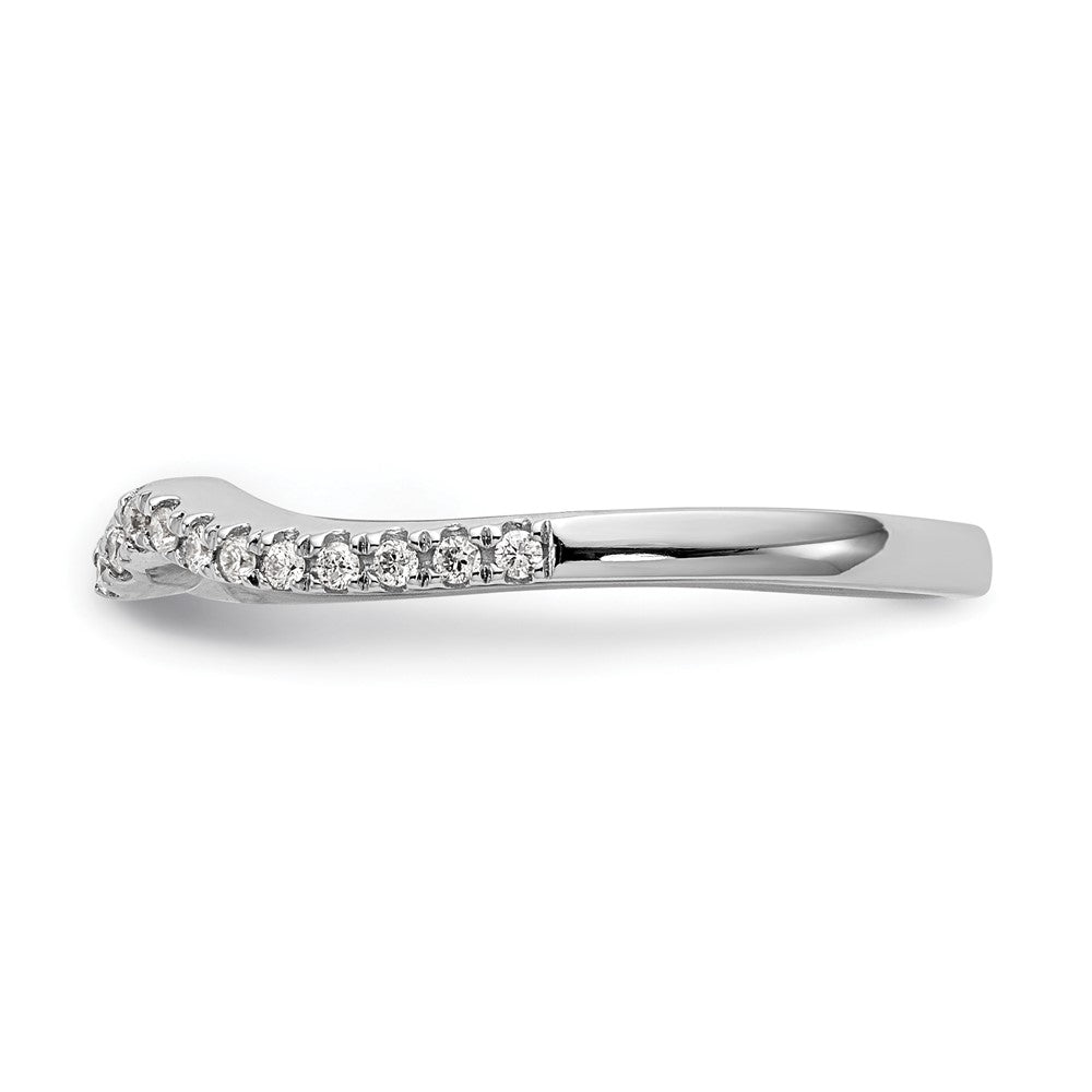 14K Weißgold Ehering mit natürlichen Diamanten