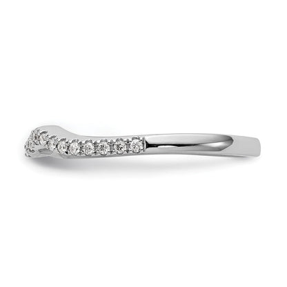14K Weißgold Ehering mit natürlichen Diamanten