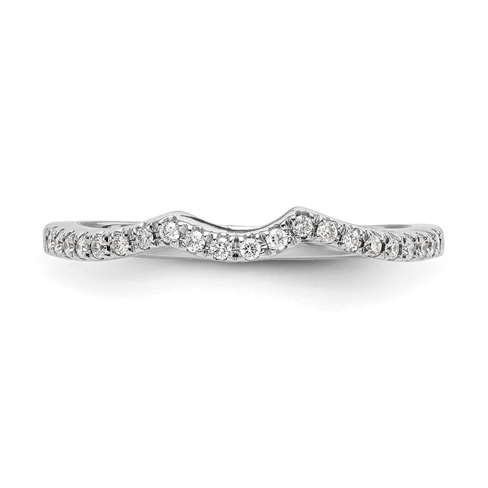 14K Weißgold Ehering mit natürlichen Diamanten