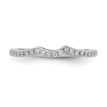 14K Weißgold Ehering mit natürlichen Diamanten