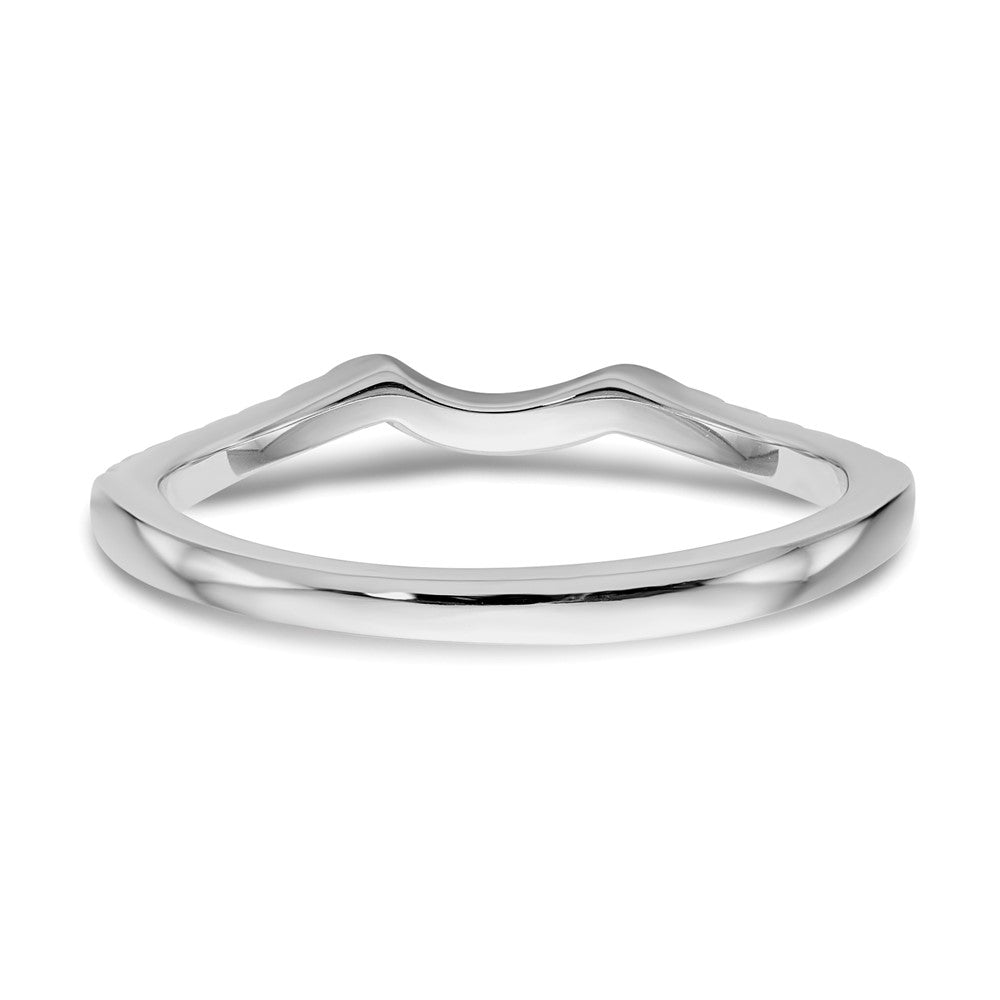 14K Weißgold Ehering mit natürlichen Diamanten