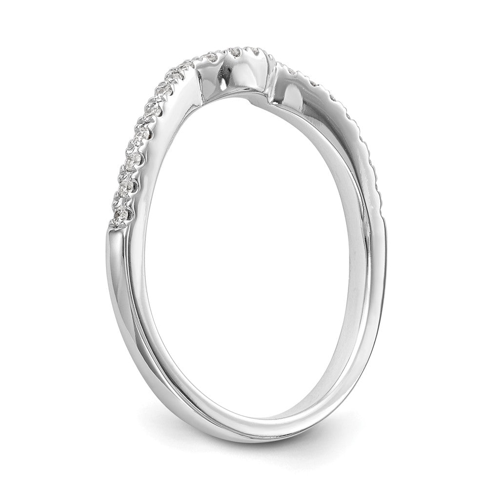 14K Weißgold Ehering mit natürlichen Diamanten
