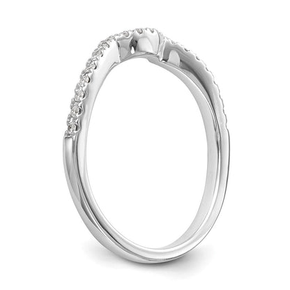 14K Weißgold Ehering mit natürlichen Diamanten