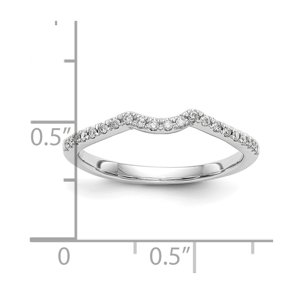 14K Weißgold Ehering mit natürlichen Diamanten