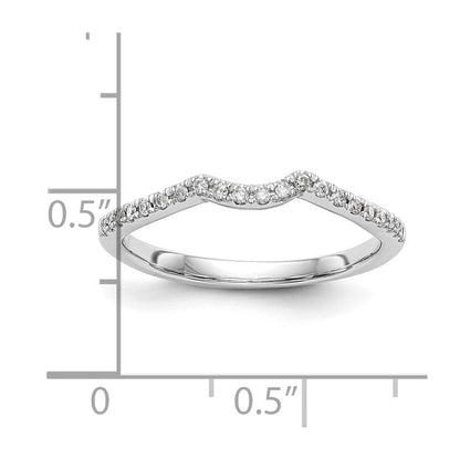 14K Weißgold Ehering mit natürlichen Diamanten