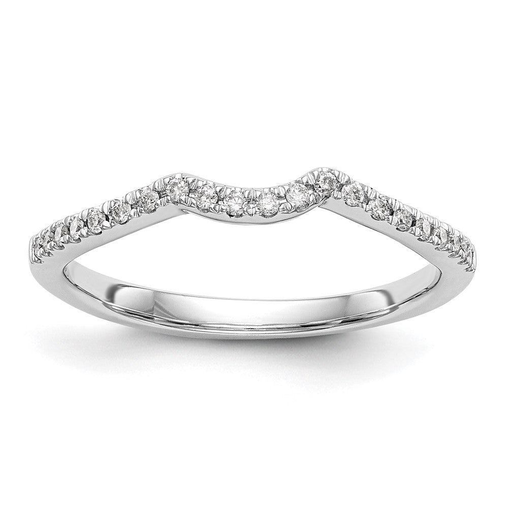 14K Weißgold Ehering mit natürlichen Diamanten