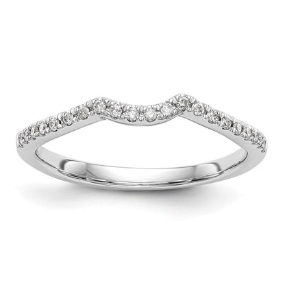 14K Weißgold Ehering mit natürlichen Diamanten