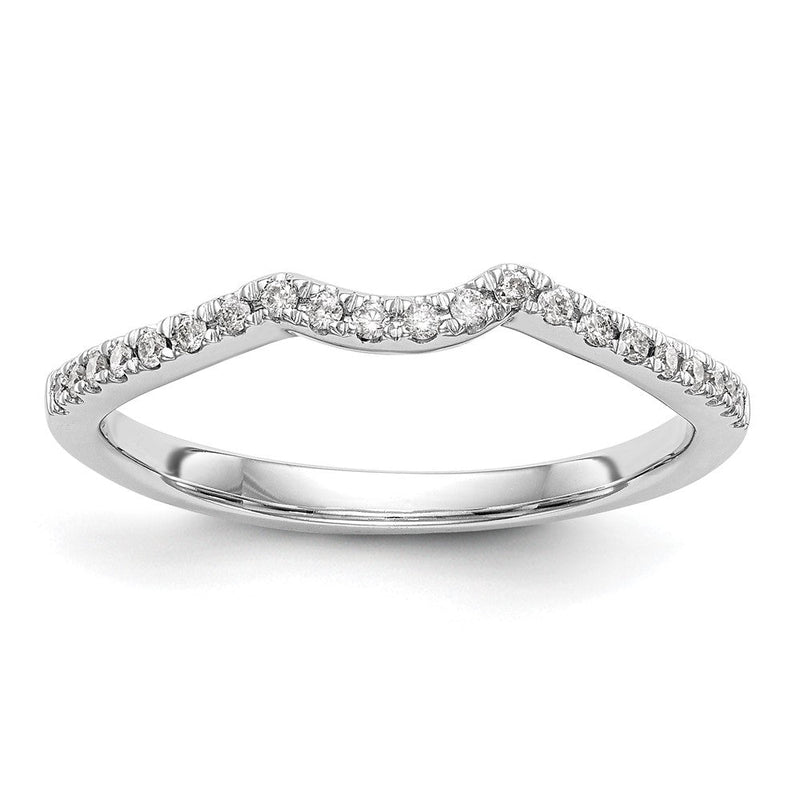 14K Weißgold Ehering mit natürlichen Diamanten