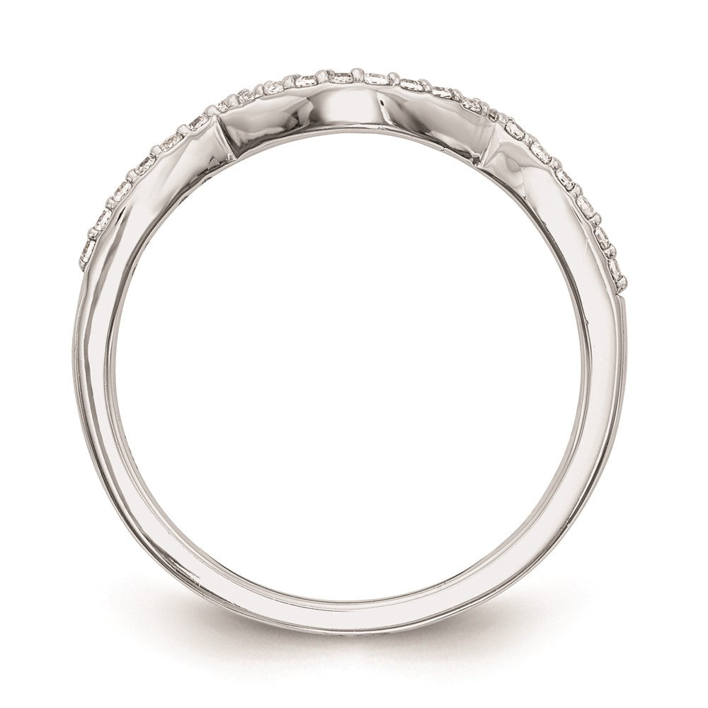 14K Weißgold Ehering mit natürlichen Diamanten