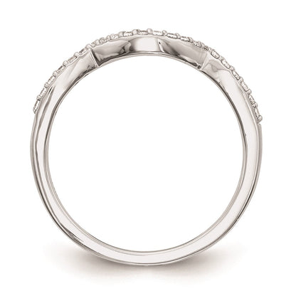 14K Weißgold Ehering mit natürlichen Diamanten