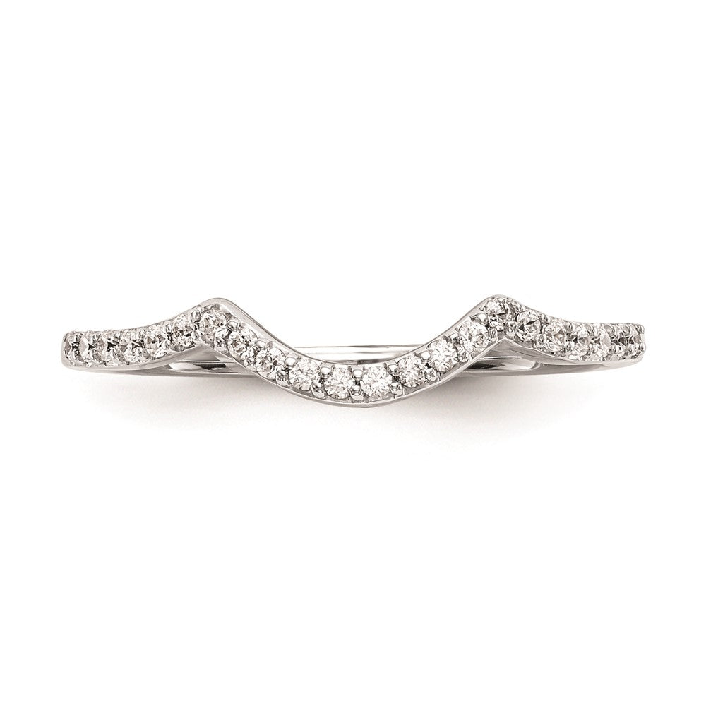 14K Weißgold Ehering mit natürlichen Diamanten