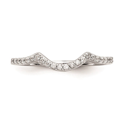 14K Weißgold Ehering mit natürlichen Diamanten