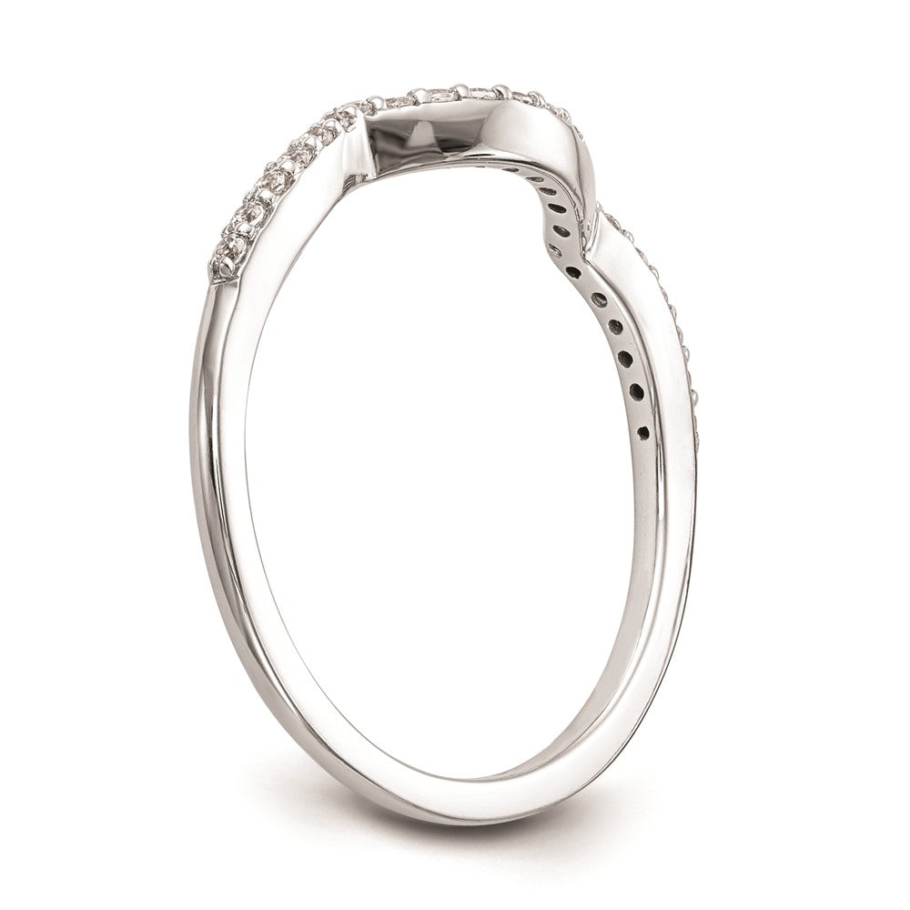 14K Weißgold Ehering mit natürlichen Diamanten