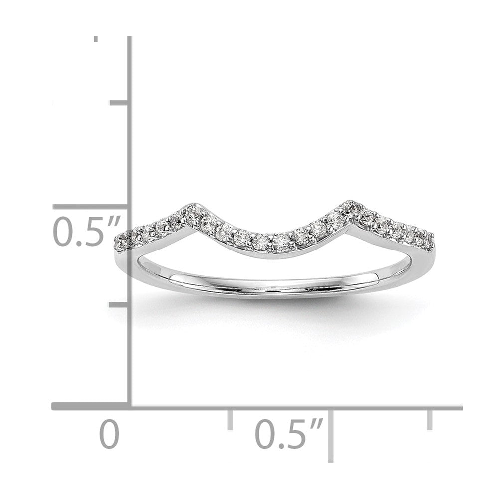 14K Weißgold Ehering mit natürlichen Diamanten